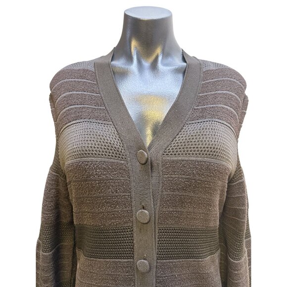 Giorgio Armani Button-Up Knit Cardigan Dress 42/S - Picture 3 of 6